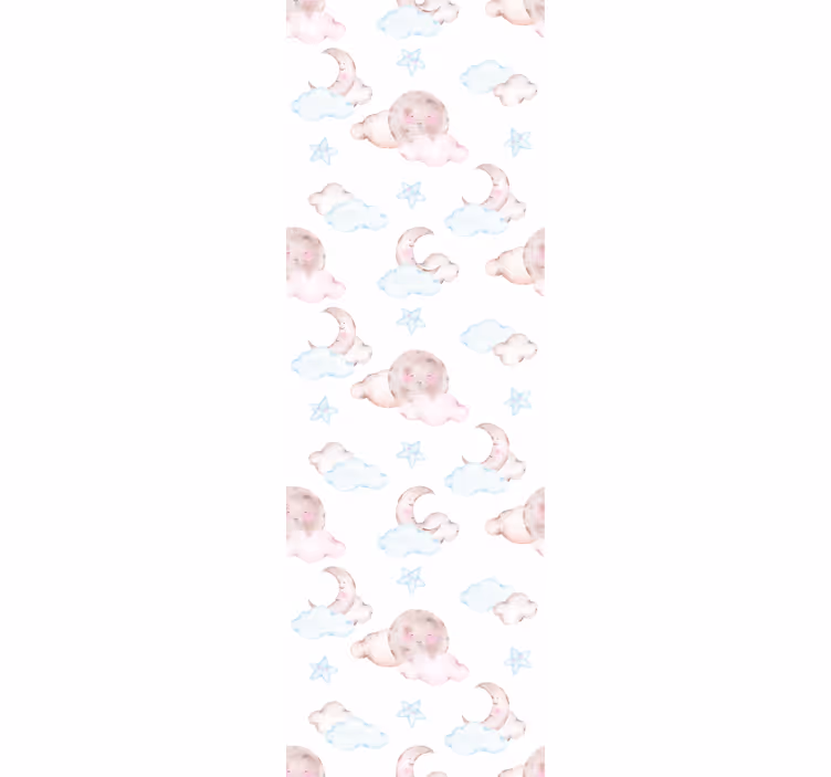Kids roller blind watercolor baby moon - TenStickers