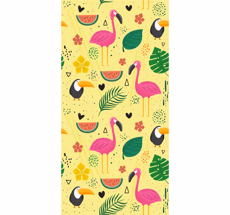 Kids roller blind cute animals with plants - TenStickers