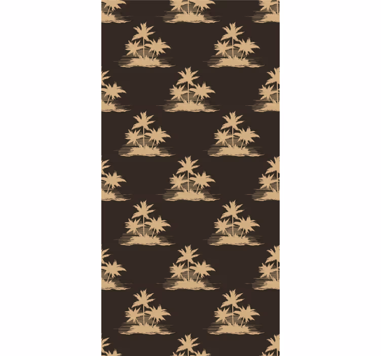 Kids roller blind palm trees on black background - TenStickers