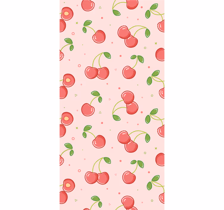 Kids roller blind pink cherries - TenStickers