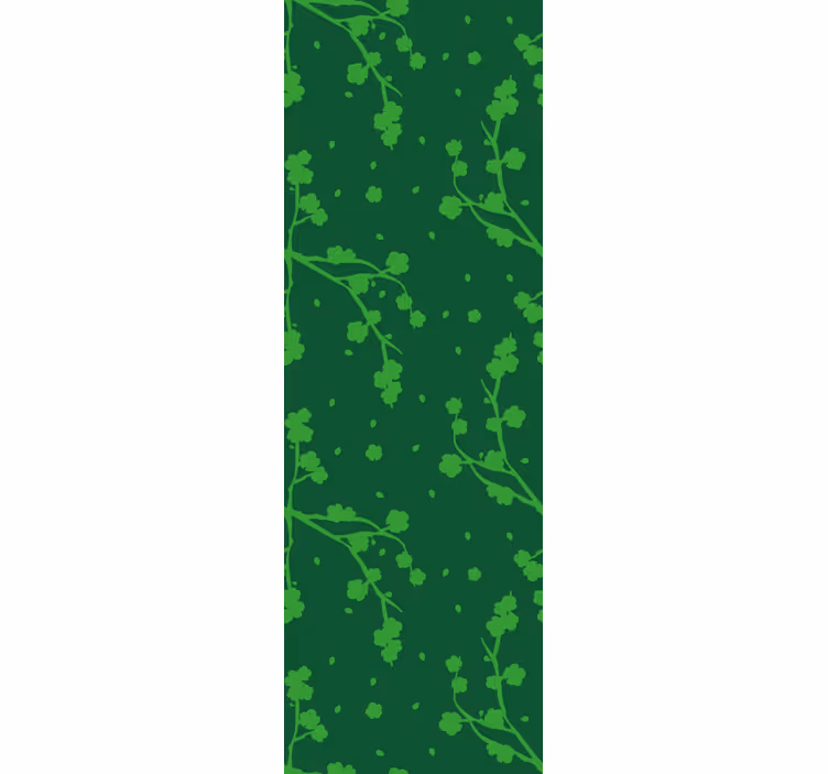 Kids roller blind green korean trees and branches - TenStickers