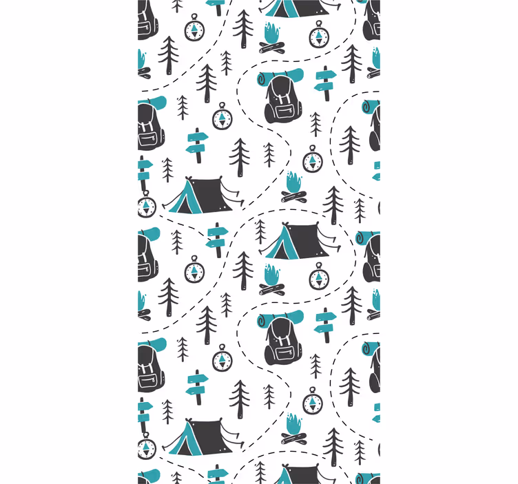 Kids roller blind with camping nature design - TenStickers