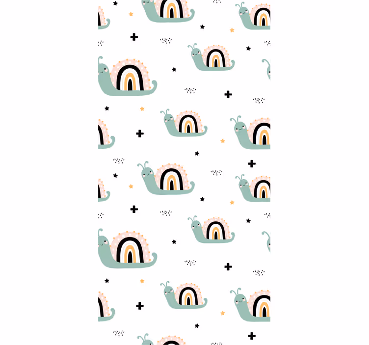 Kids roller blind cute snail rainbow shells - TenStickers