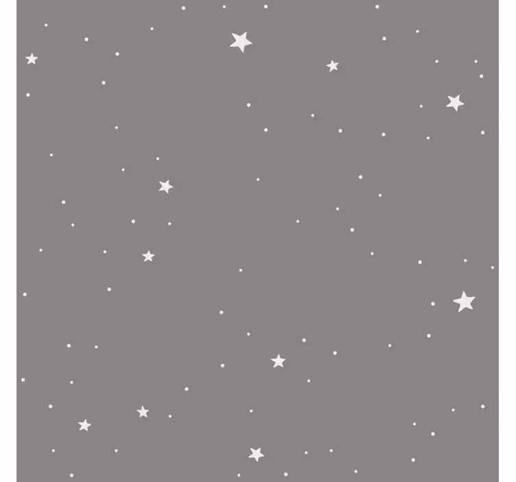 Kids roller blind white stars on gray background - TenStickers