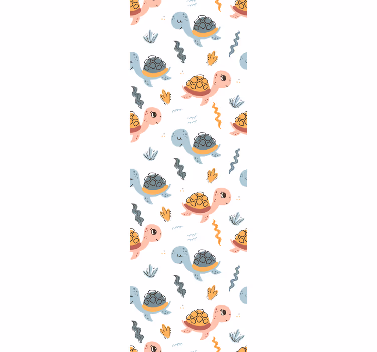 Kids roller blind cute turtle friends - TenStickers