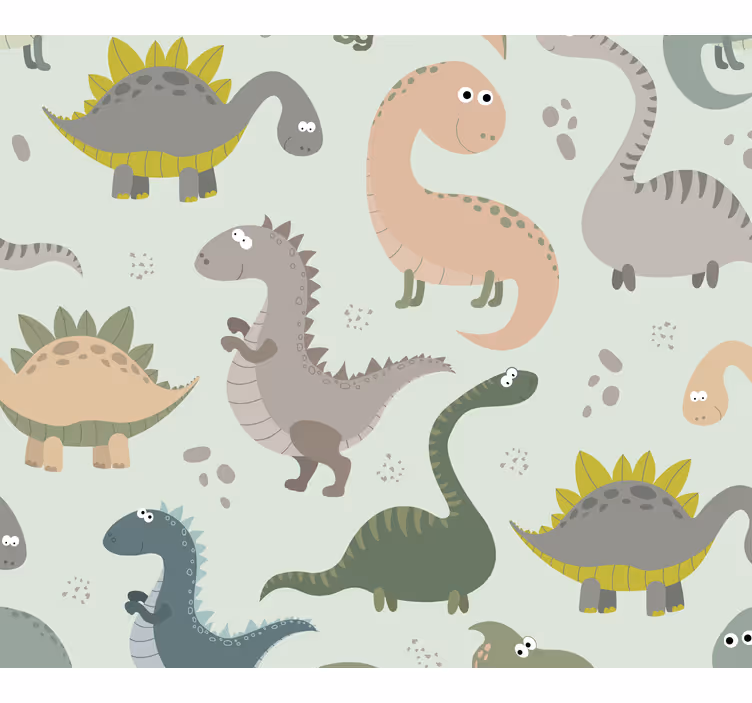 Kids roller blind smiling dinosaurs design - TenStickers