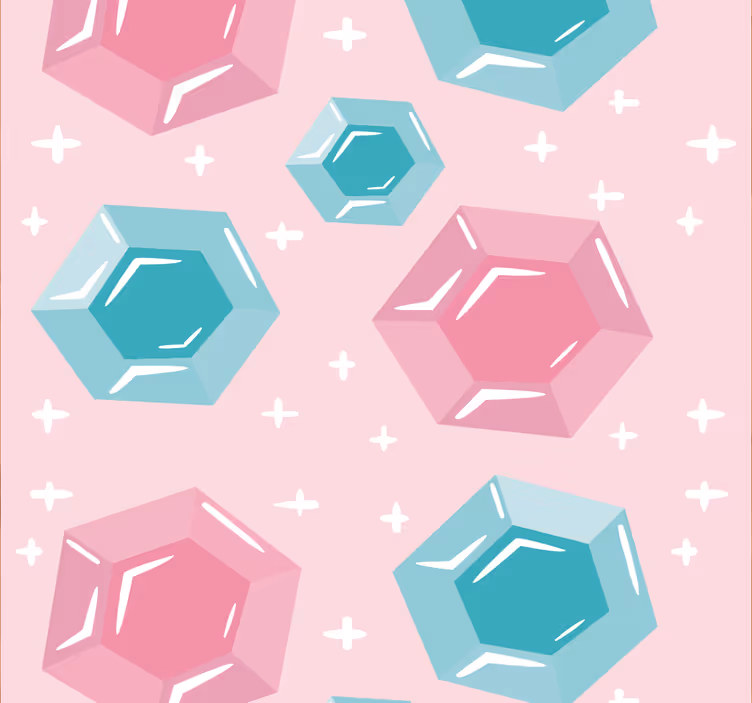 Kids roller blind in geometric jewel colors - TenStickers