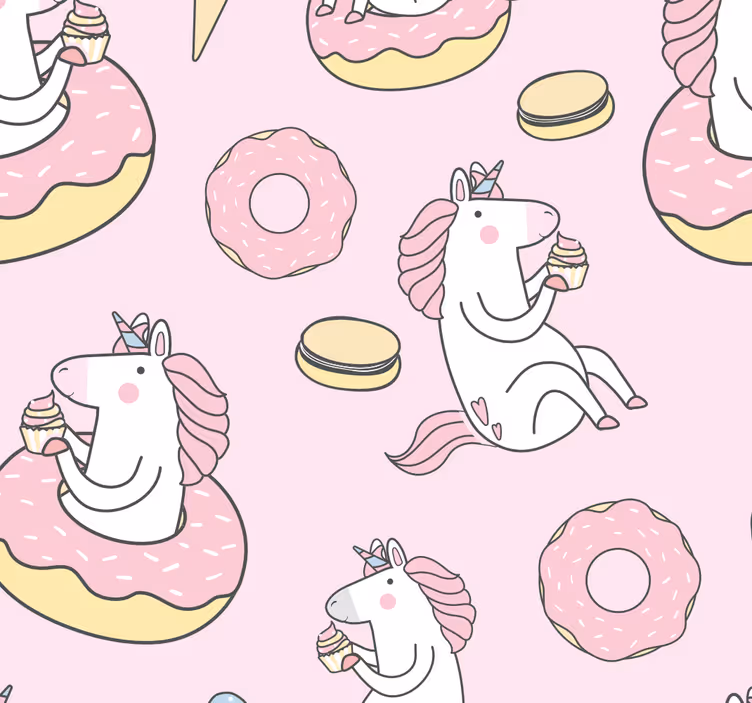 Kids roller blind pink unicorn - TenStickers