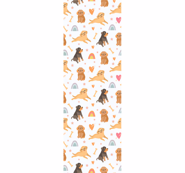 Kids roller blind with cute dog and rainbow pattern - TenStickers