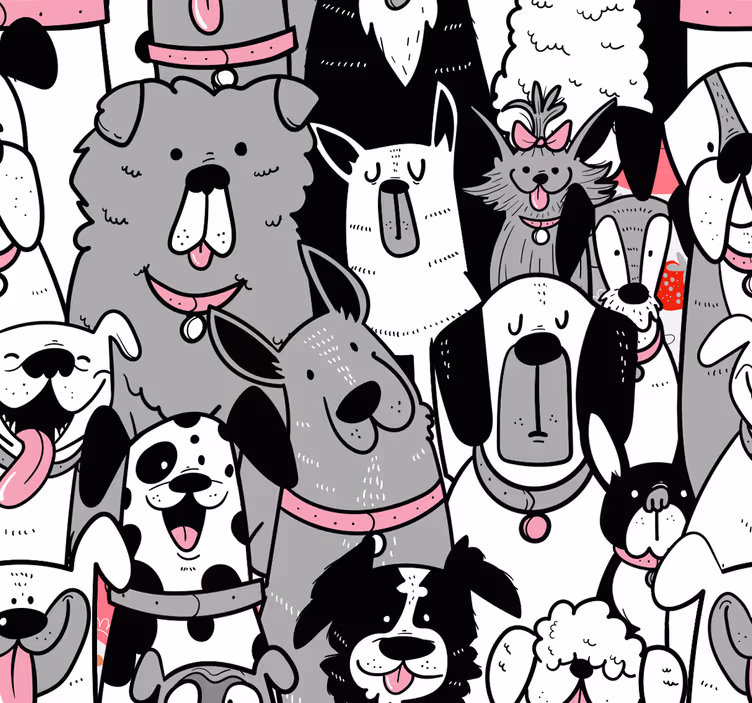 Kids roller blind dog silhouette design - TenStickers