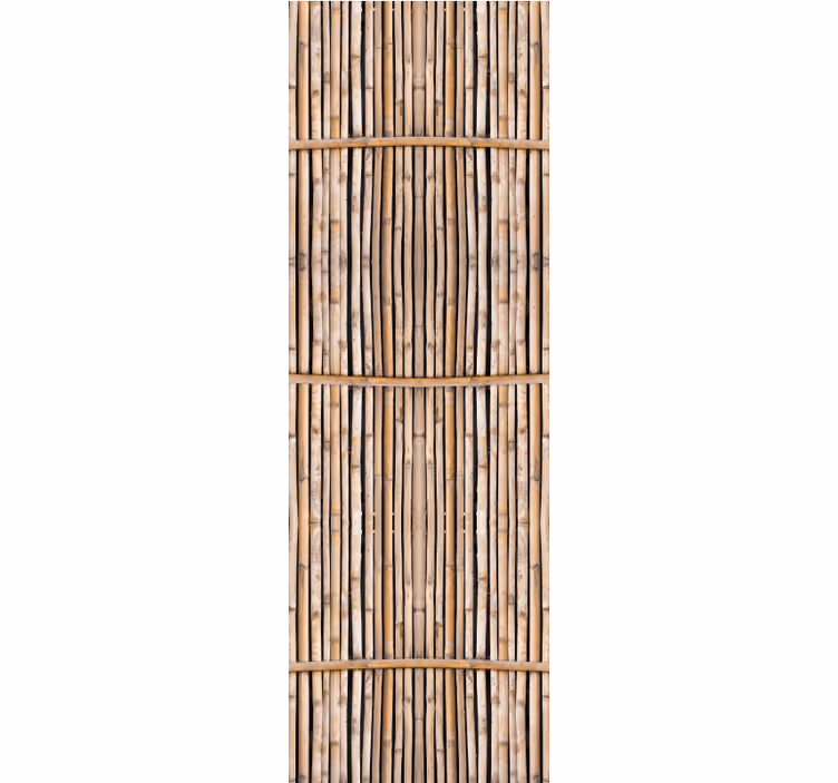 Office roller blind handcrafted bamboo look - TenStickers