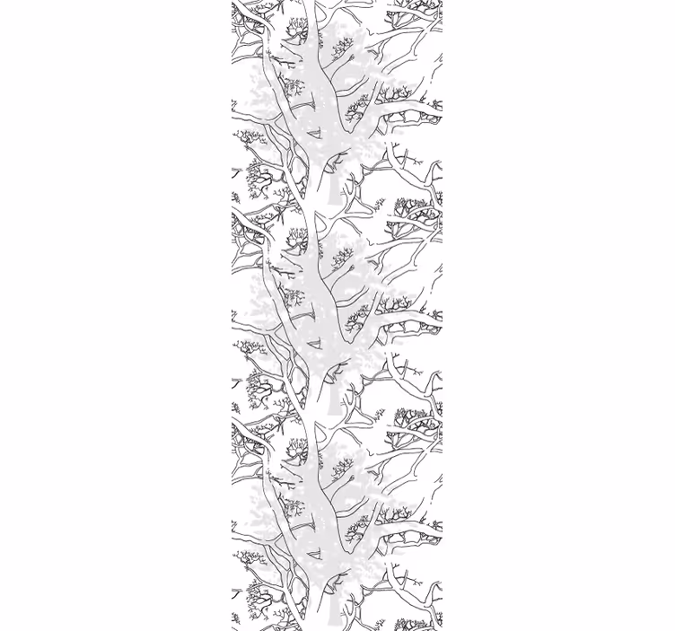 Office roller blind dark tree branches design - TenStickers