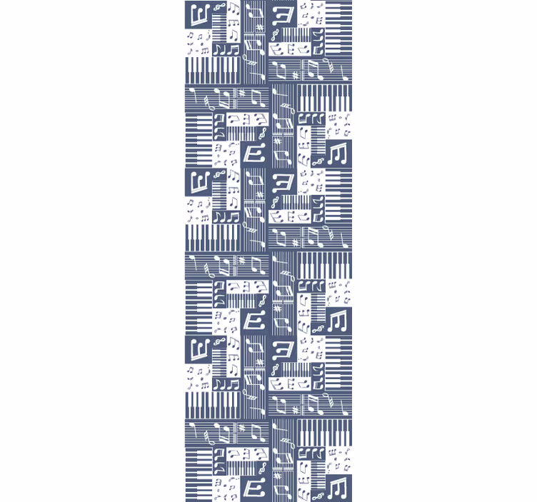 Teenage roller blind musical piano design - TenStickers