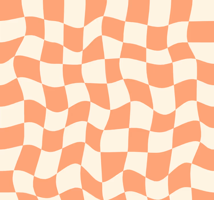 Teenage roller blind with funky checkered design - TenStickers