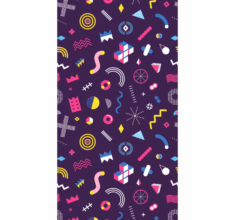 Teenage roller blind memphis gaming design - TenStickers