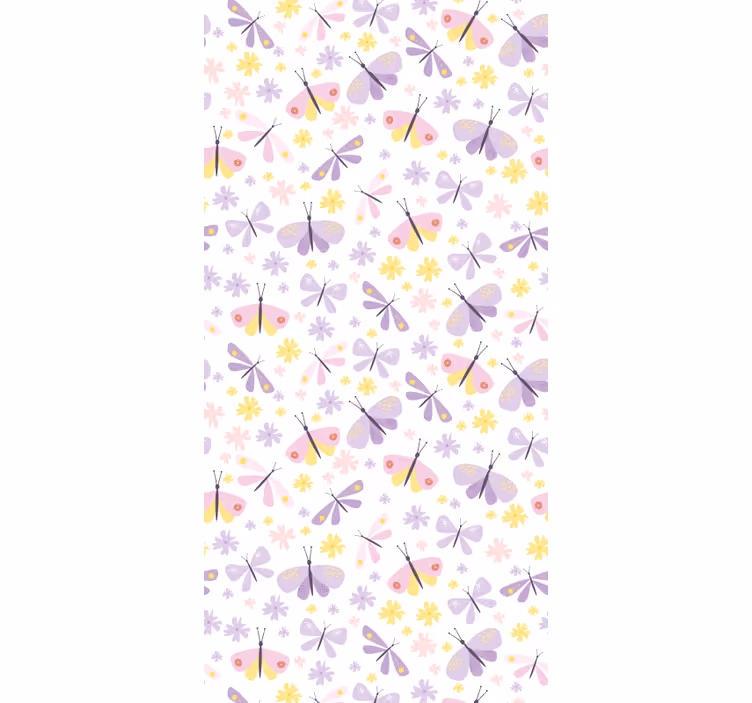 Teenage roller blind with purple butterfly design - TenStickers