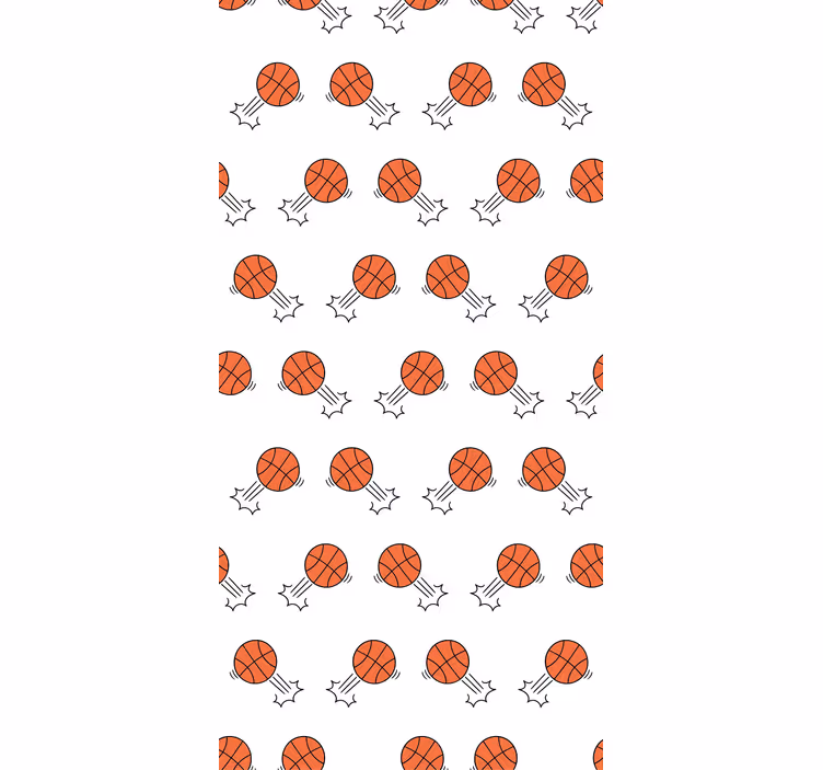 Teenage roller blind with hand-drawn basketballs background - TenStickers