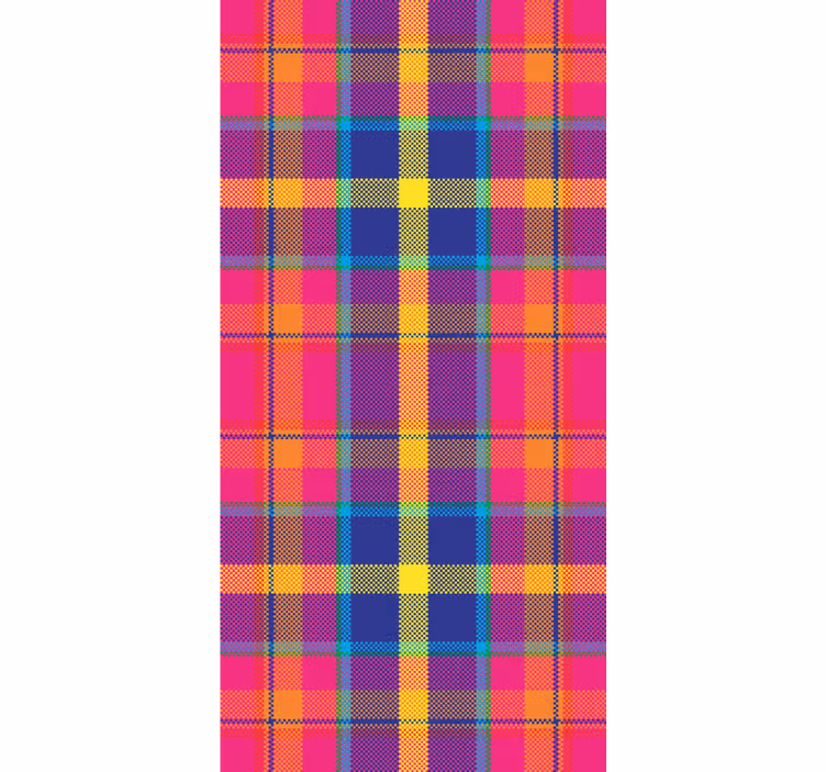 Teenage roller blind colourful gingham design - TenStickers