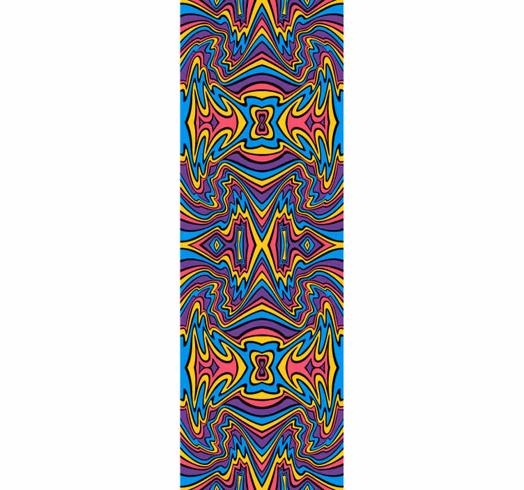 Teenage roller blind in vibrant colors and wavy lines - TenStickers