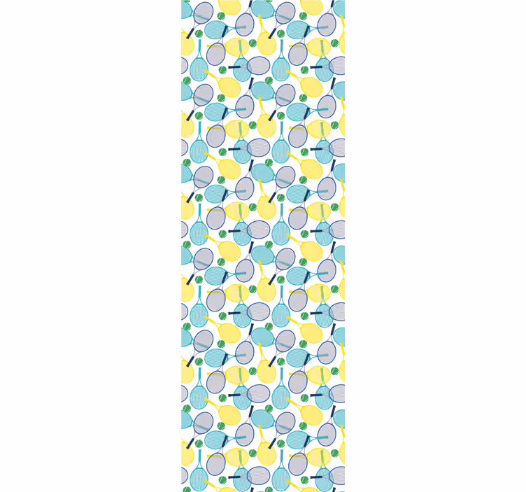 Teenage roller blind with colorful racket patterns - TenStickers