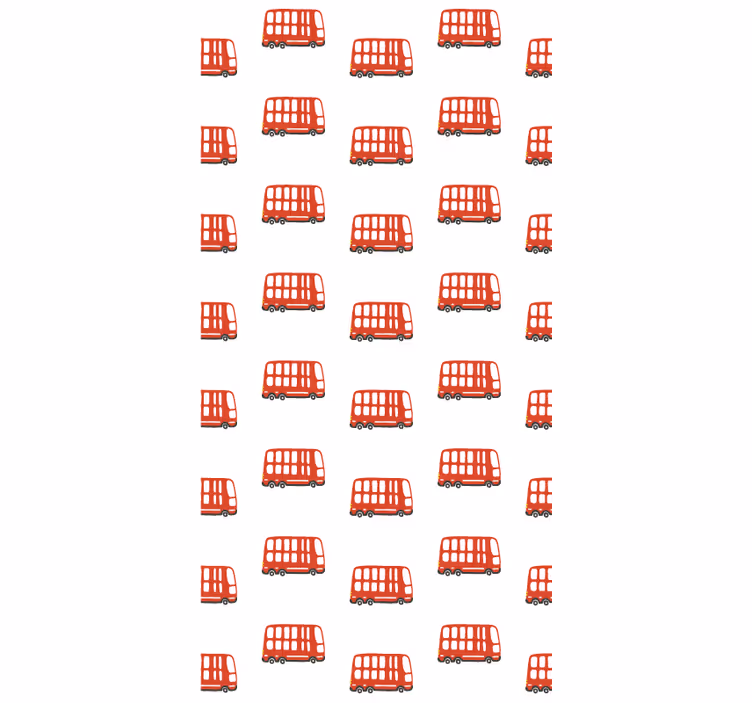 Teenage roller blind with london bus design - TenStickers