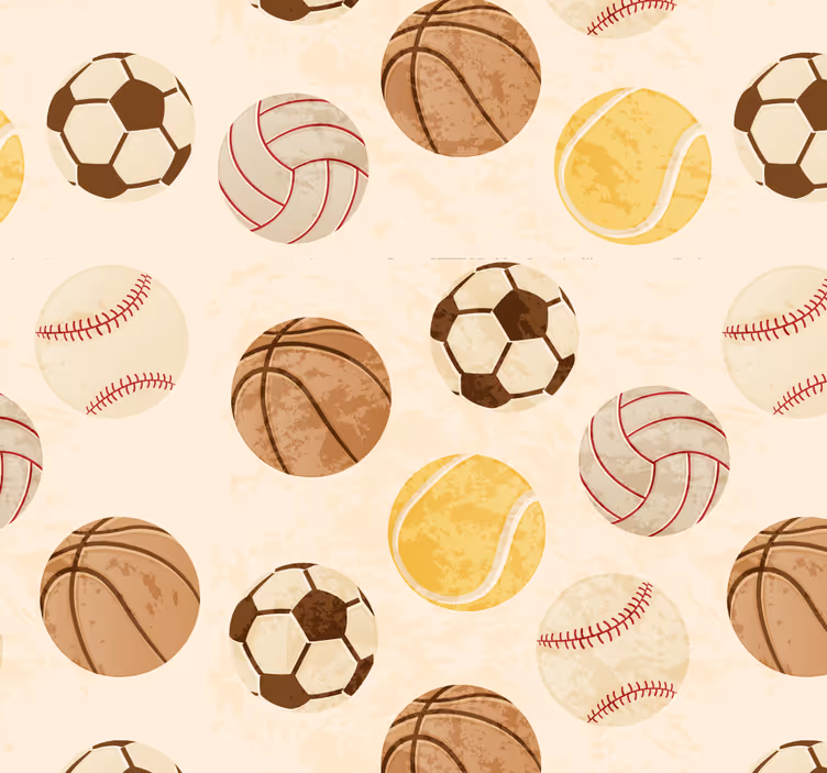 Teenage roller blind with vintage balls pattern - TenStickers