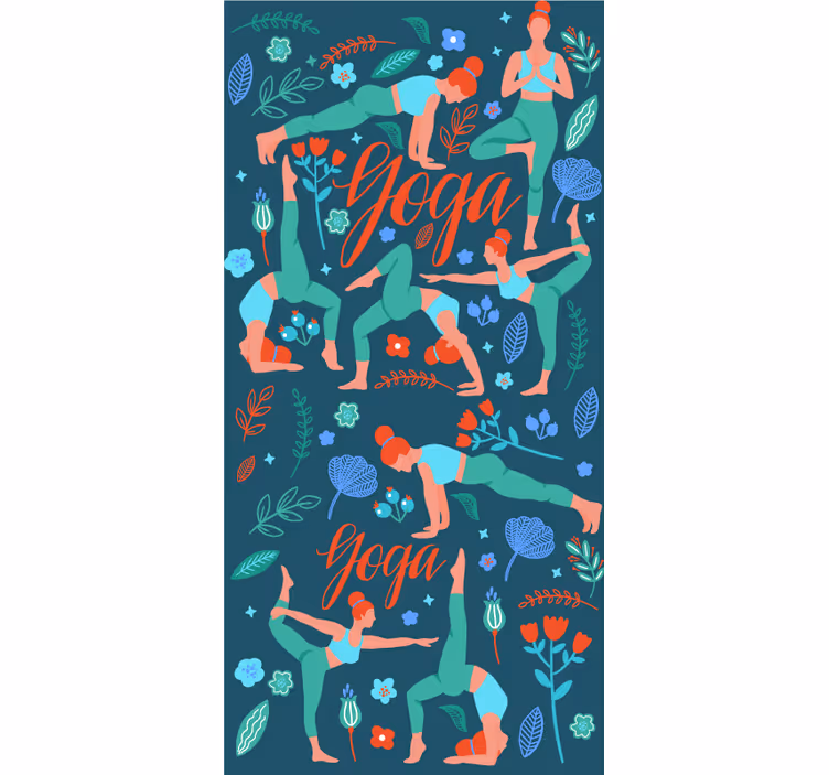 Teenage roller blind for yoga enthusiasts - TenStickers
