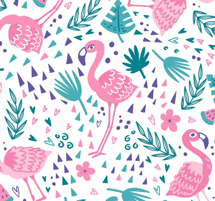 Teenage roller blind flamingo design - TenStickers