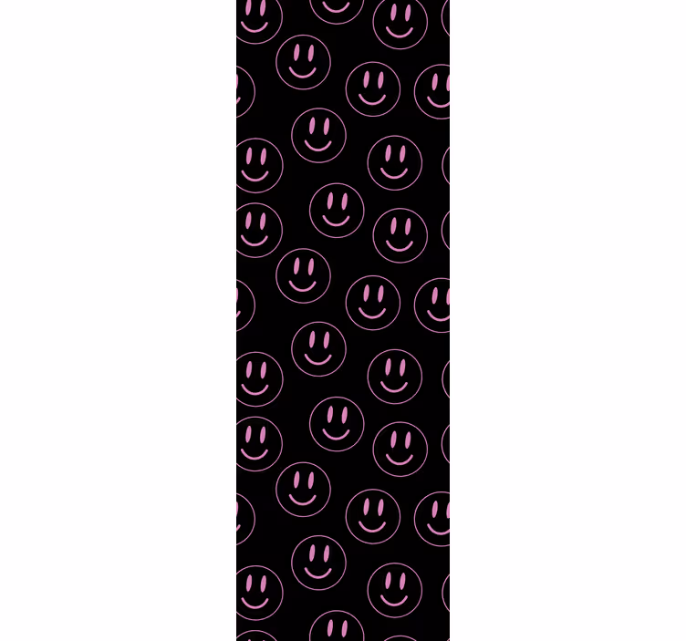 Teenage roller blind with white and purple smileys - TenStickers