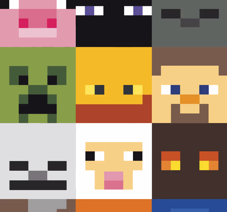Teenage roller blind featuring gaming pixel art - TenStickers