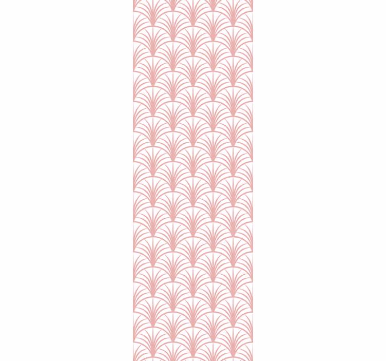 Modern roller blind in pink fan patterns - TenStickers
