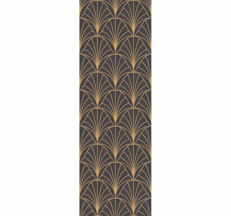 Modern roller blind with elegant gold designs - TenStickers