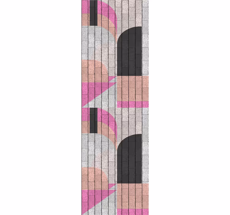 Modern roller blind with abstract brick patterns - TenStickers