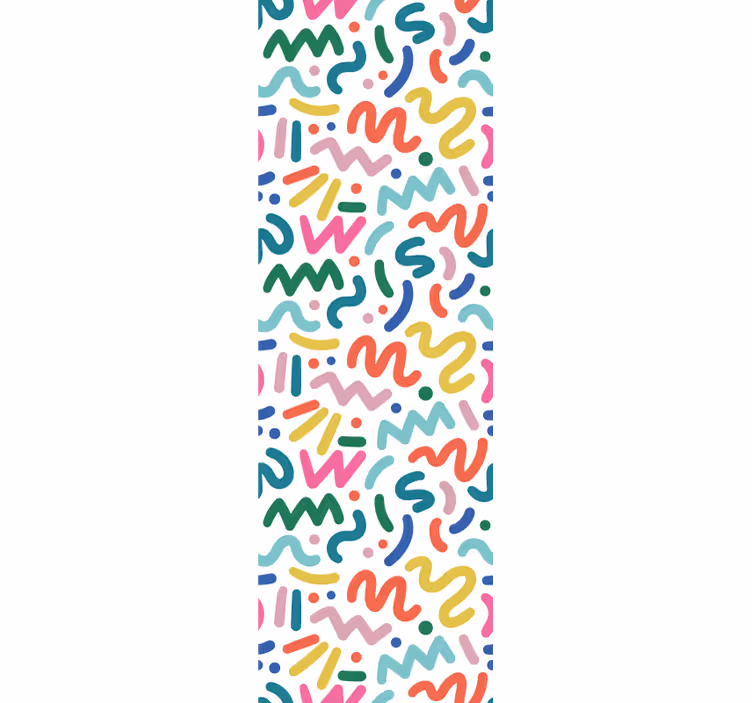 Modern roller blind with abstract colored shapes - TenStickers