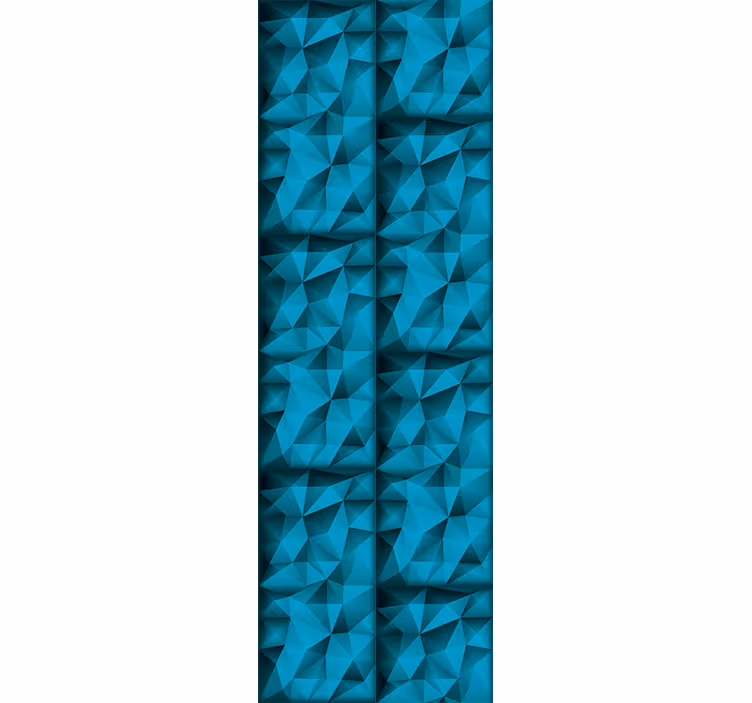 Modern roller blind blue depths in 3d pattern - TenStickers