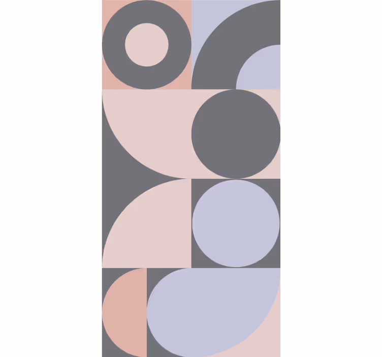 Modern roller blind geometric circles pattern - TenStickers