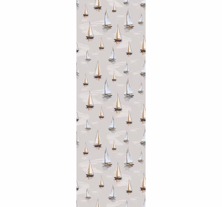 Modern roller blind with elegant sailboat pattern - TenStickers