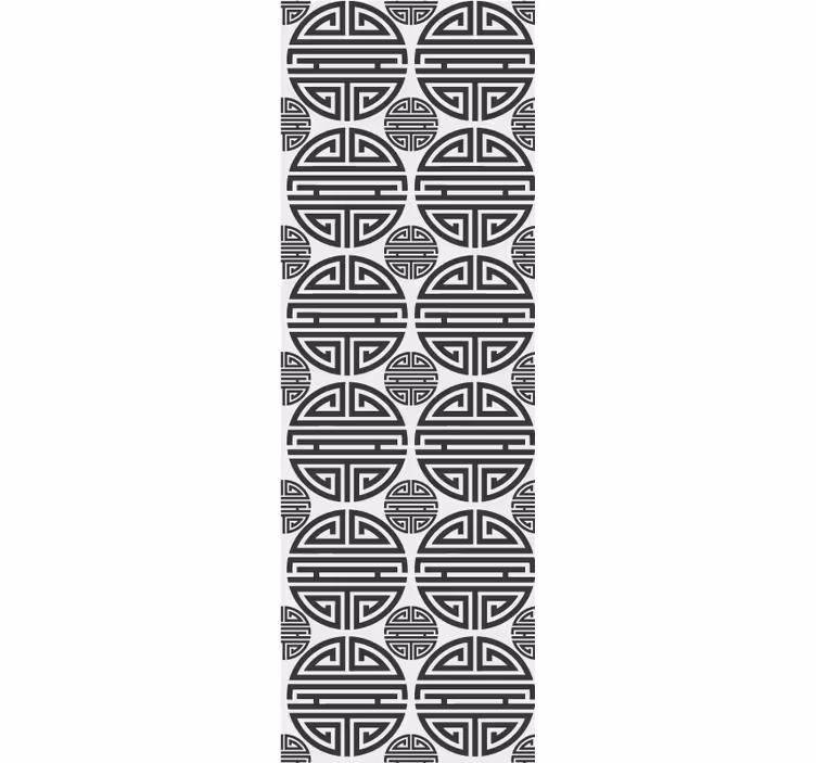 Modern roller blind with asian geometric design - TenStickers