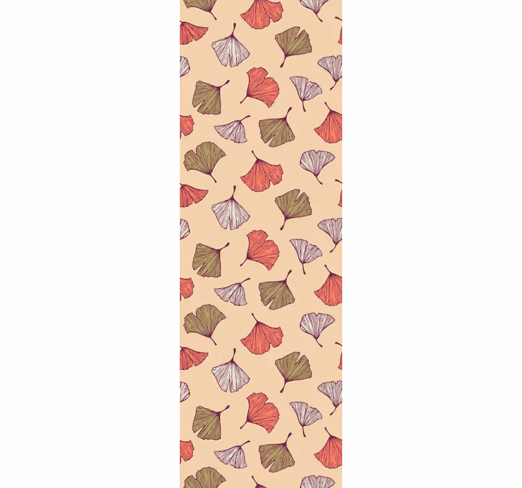 Modern roller blind colorful ginkgo leaves - TenStickers