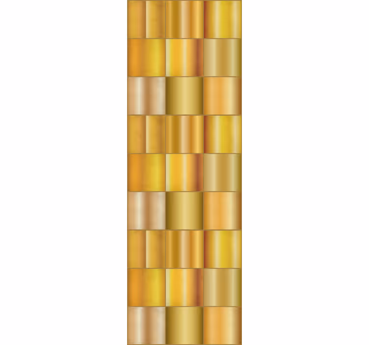 Modern roller blind in golden yellow blocks - TenStickers
