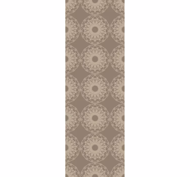Modern roller blind in eclectic beige circles - TenStickers