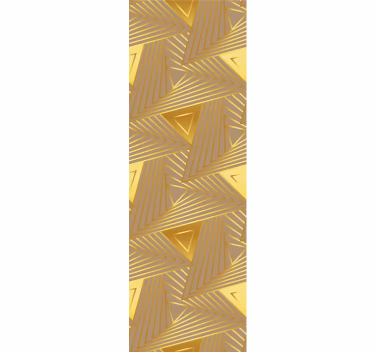 Modern roller blind with eclectic golden geometry - TenStickers