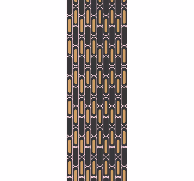 Modern roller blind in brown and pink geometric pattern - TenStickers