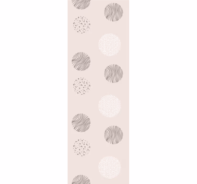 Modern roller blind with gray circle line texture - TenStickers
