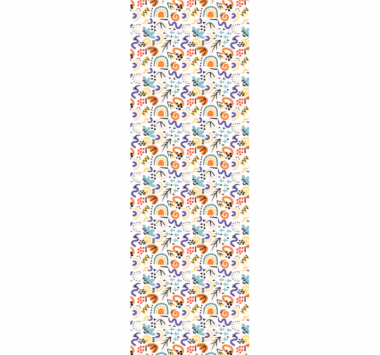 Modern roller blind with organic flat abstract design - TenStickers