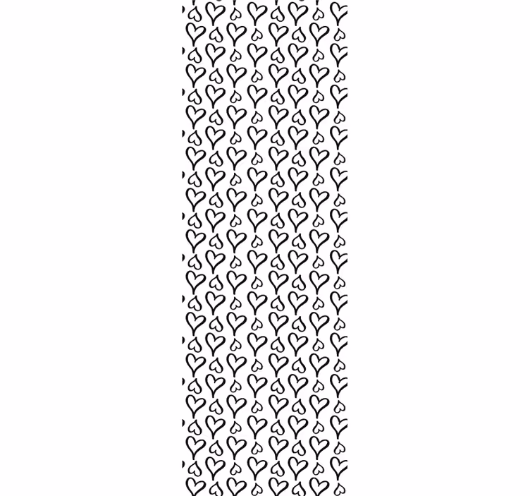 Modern roller blind with black heart icons - TenStickers