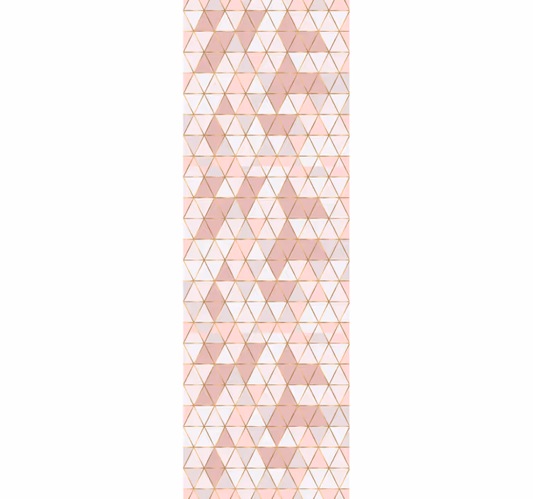 Modern roller blind with gold lines and soft hues - TenStickers