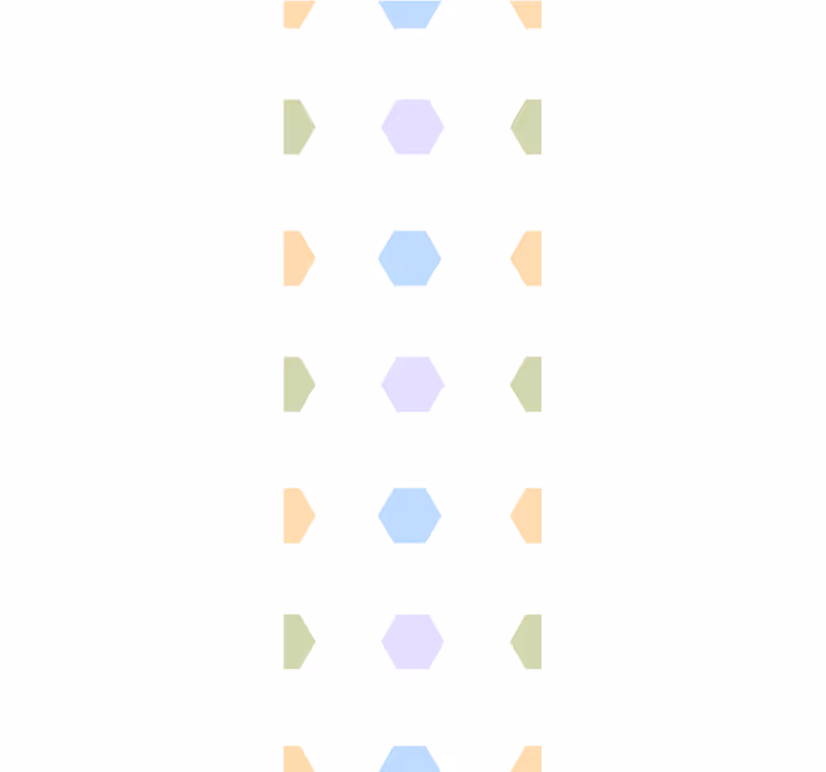 Modern roller blind multicolor hexagons light background - TenStickers