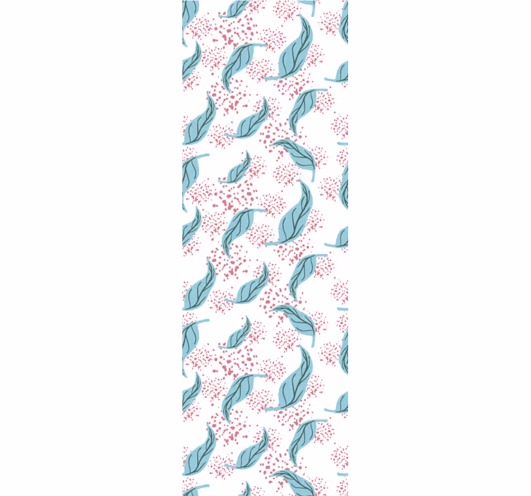 Modern roller blind blue petal paint splash - TenStickers