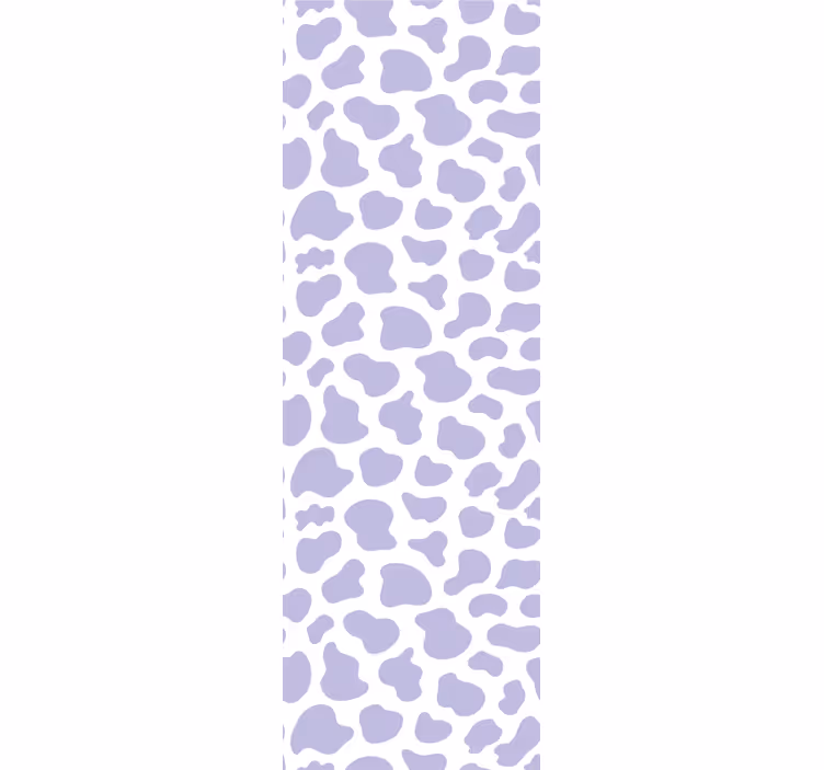 Modern roller blind in purple cow print - TenStickers